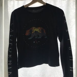 Hurley long sleeve crop T-shirt